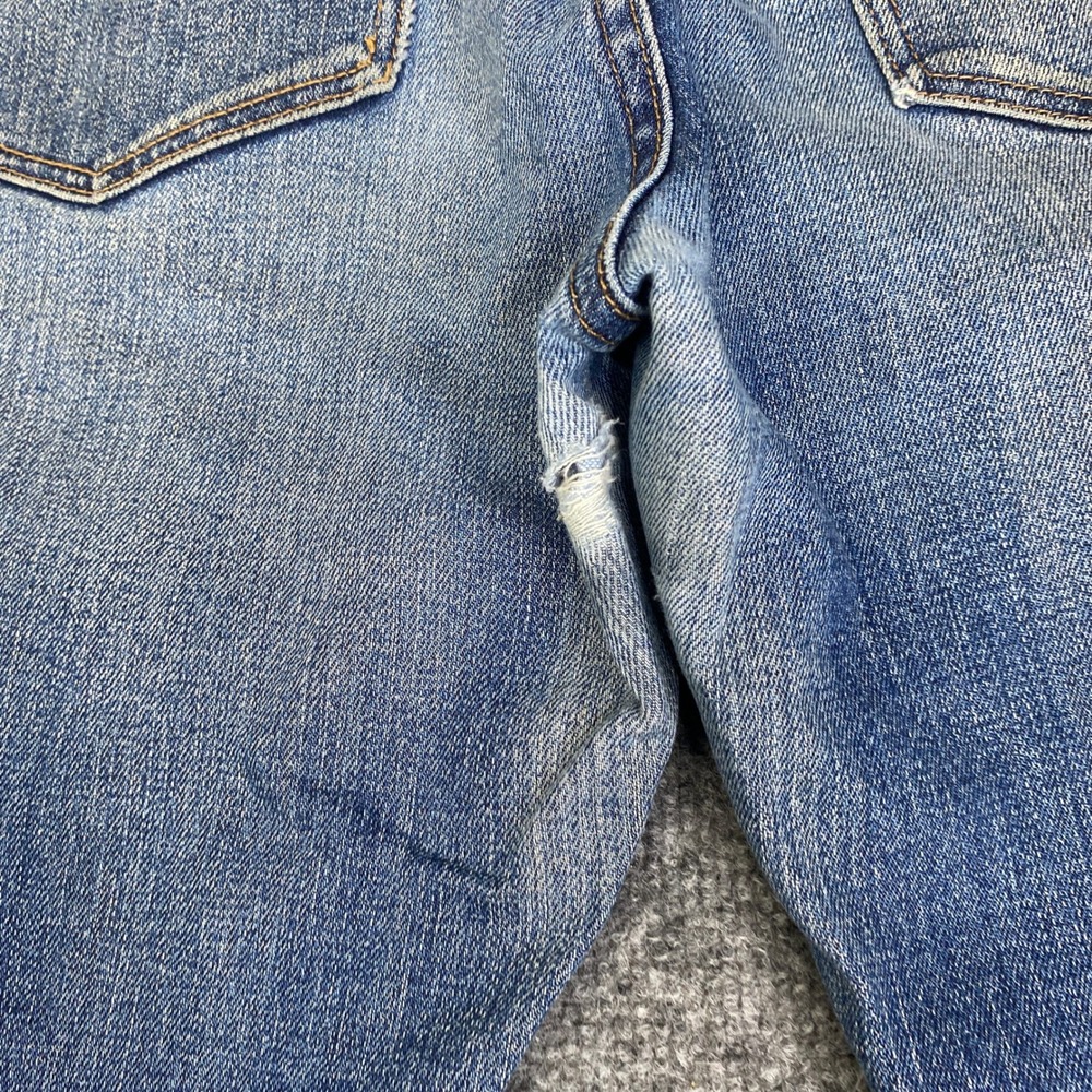 Madewell Classic Straight Jeans Blue High Rise Raw Hem AA614 Size 26 Selvedge - Picture 10 of 10